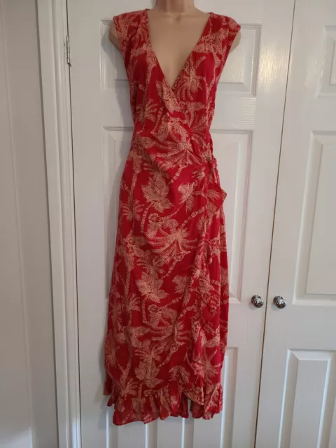 Red Lined Summer Maxi Dress Size 22 By Asos