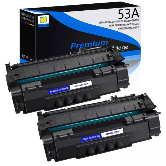 2PK Q7553A 53A Toner for HP Laserjet P2010 P2014 P2015 M2727 Series Printer