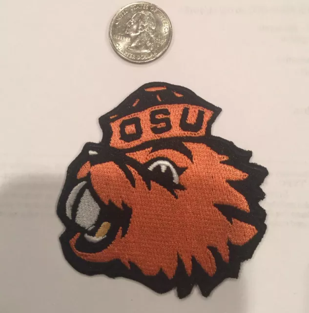 OSU Oregon State Beavers vintage iron on embroidered patch 3" x  3”