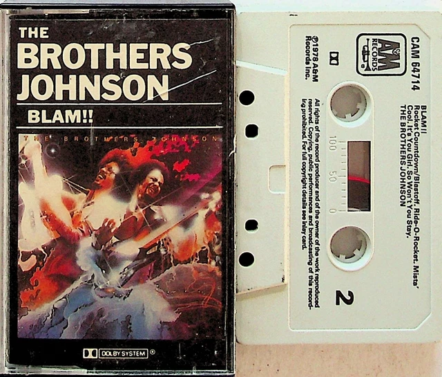 The Brothers Johnson ‎– Blam !! CASSETTE Tape RARE 1978 UK Funk Disco CAM 64714