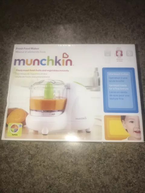 Munchkin Fresh Food Maker Babies Finely Mashes Fresh Fruits & Vegetables Sealed