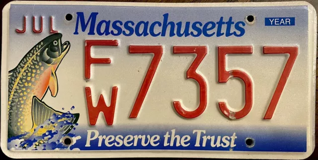 2010 Massachusetts Preserve The Trust License Plate EXPIRED