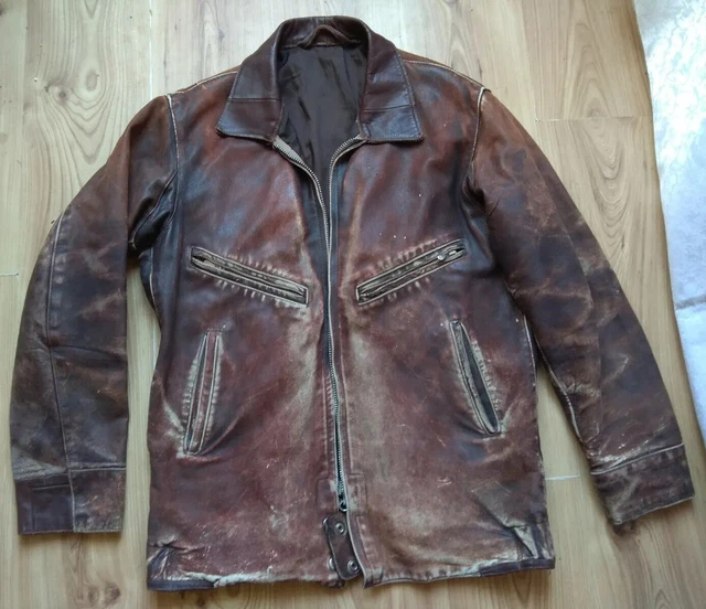Rare Vintage Soviet Army USSR Uniform Jacket leather Military Tunic Air Force