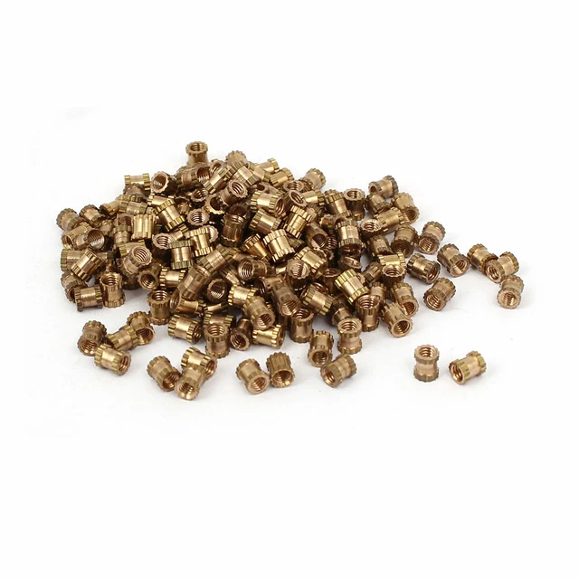 Viti M2,5x4mm 3.5mm od ottone Inserto filettato annegamento zigrinate dado 200pz