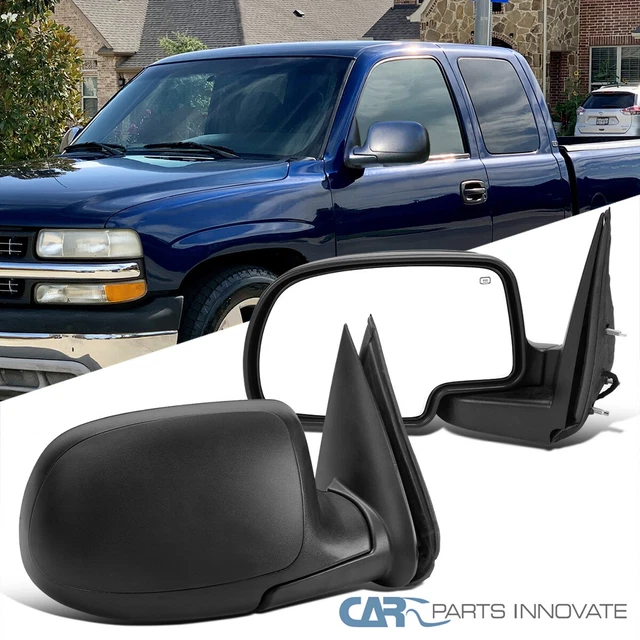 Fits 99-02 Silverado Sierra 00-02 Tahoe Suburban Power Heated Side Mirrors Pair