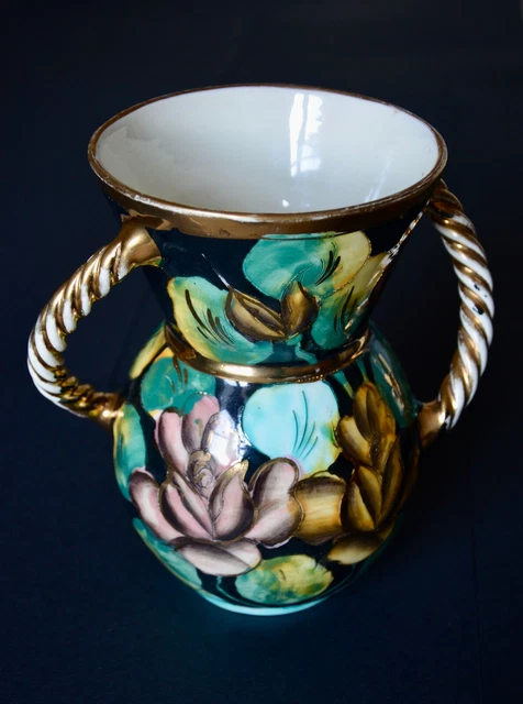 Vase vintage céramique Vallauris souvenir de « Cannes » - Décoration