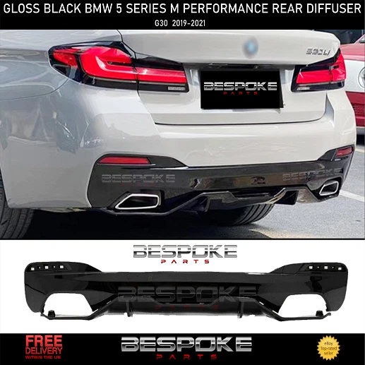 BMW 5er G30 G31 Hochglanzschwarze Performance-Frontlippe LCI