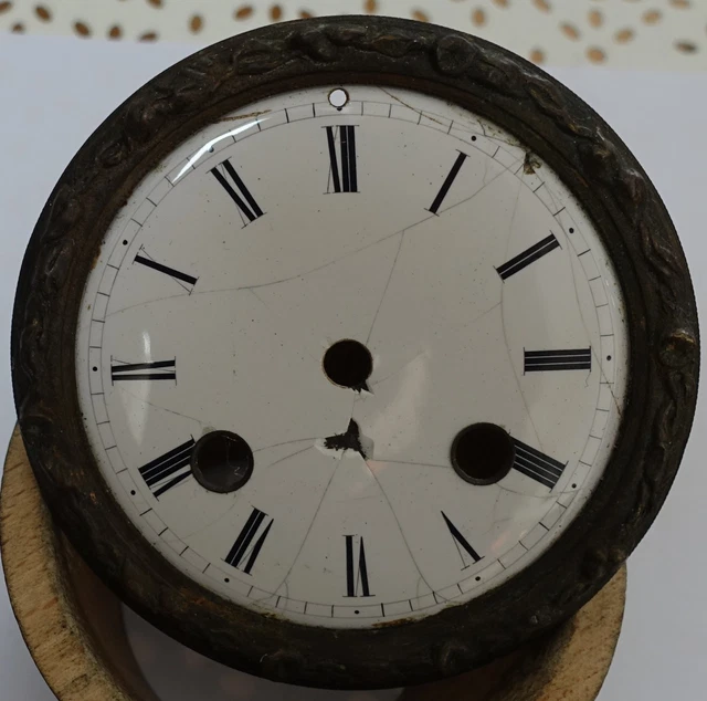 Cadran Horloge Alu Laqué Blanc ø 19 Cm - Style Charles X / Brocot (neuf)