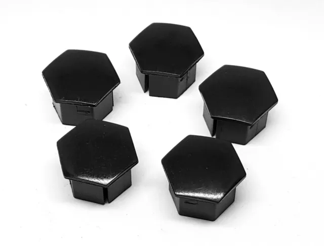 GENUINE PEUGEOT CITROEN C1 C2 C3 DS3 C4 DS4 WHEEL NUT BOLT COVERS 17mm x5 BLACK