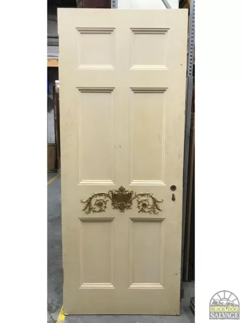 Ornate 6 Panel Door with Appliques, 35 7/8" x 89 3/4"