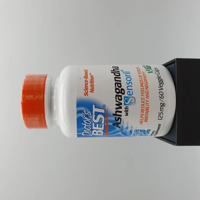 DOCTOR'S BEST ASHWAGANDHA with Sensoril 60 Veggie Capsules Exp 02/2024
