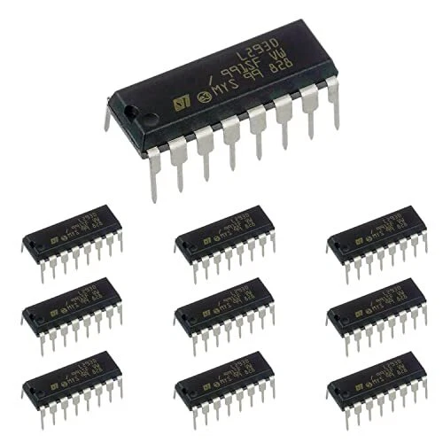 16-pin IC Stepper Motor Drivers Controllers L293 L293D （Pack of 10 Pcs）