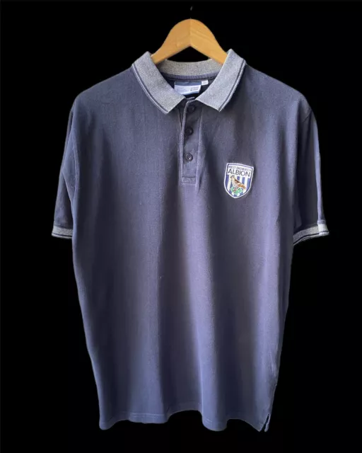 West Bromwich Albion Football Shirt Official Training  Blue Polo shirt Size XL