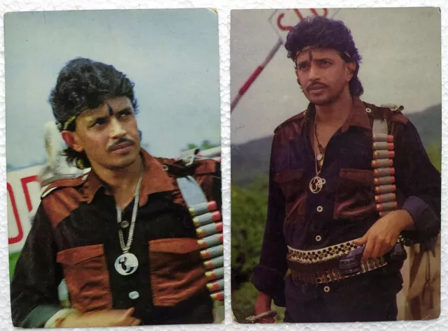 2 x Acteur Bollywood Mithun Chakraborty Carte postale originale Cartes...