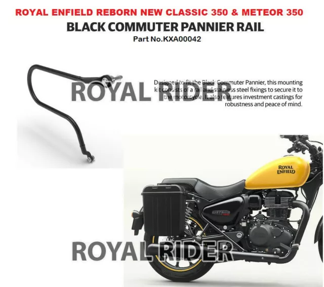 Royal Enfield Reborn Neuf Classique 350 & Meteor 350 Commuter Panier Rail - Noir