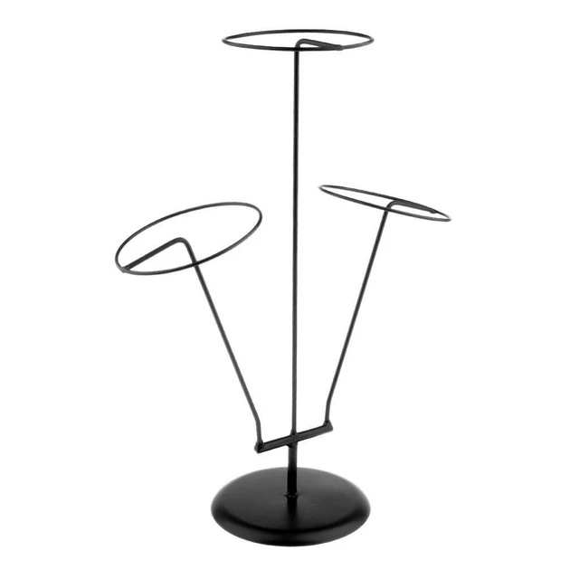 3 Couches Métal  Cap Stockage Présentoir Écharpe Perruques Rack Stand