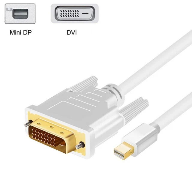 Convertisseur de ligne Câble vidéo Mini câble DP à DVI Mini DisplayPort à DVI