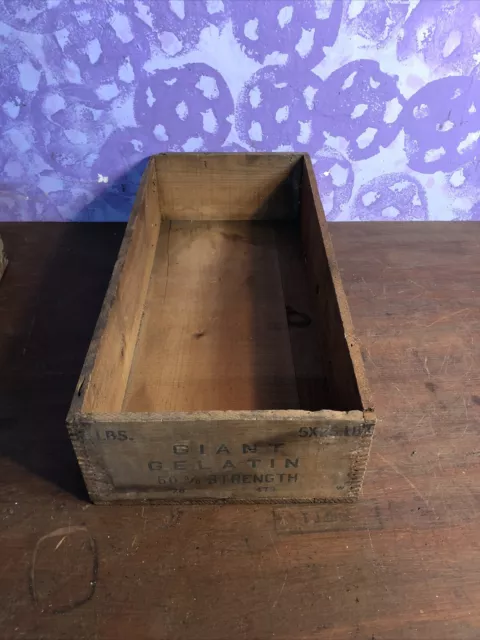 Vintage Atlas Powder Co High Explosives Wooden Box Mining Advertising 4
