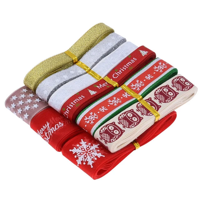 9pcs Christmas Packing Ribbon Weihnachten Kranz Band Urlaub Geschenk Band Hochz