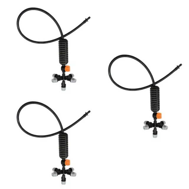 3 Sets 5-head Irrigation System Closable Spray Mist Nozzle Hanging