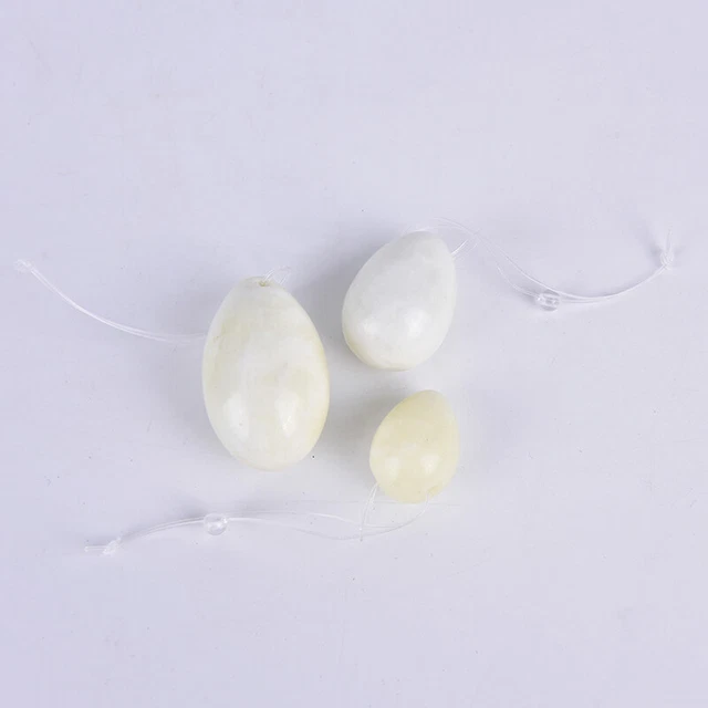 Set of 3 Jade Eggs Women Pelvic Muscle Kegel Exercise Vaginal Tightening,