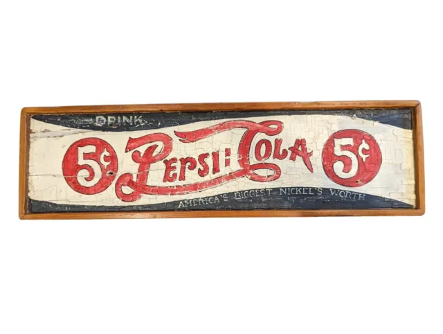 Vintage Pepsi Sign Wood