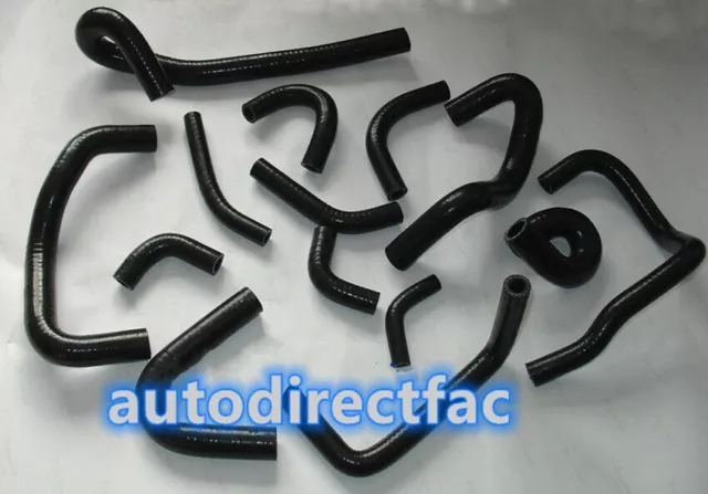 Brand New Silicone Heater Hose kit BLACK For Nissan skyline R33 R34 GTR RB26DET