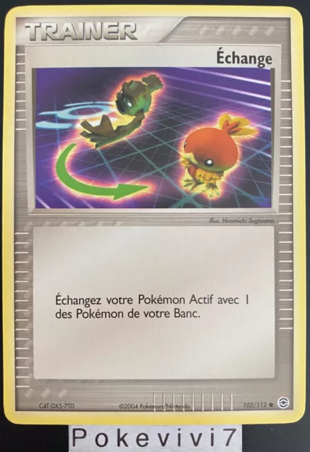 Carte Pokemon ECHANGE 102/112 Bloc EX Rouge Feu Vert Feuille FR NEUF