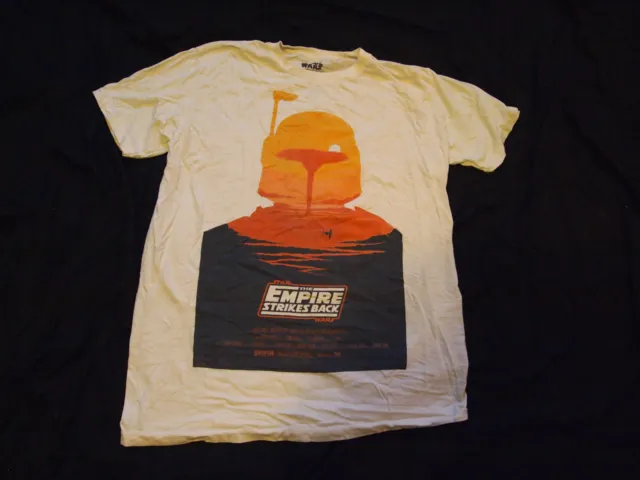 Vintage Star Wars The Empire Strikes Back T Shirt Size L Large White Retro