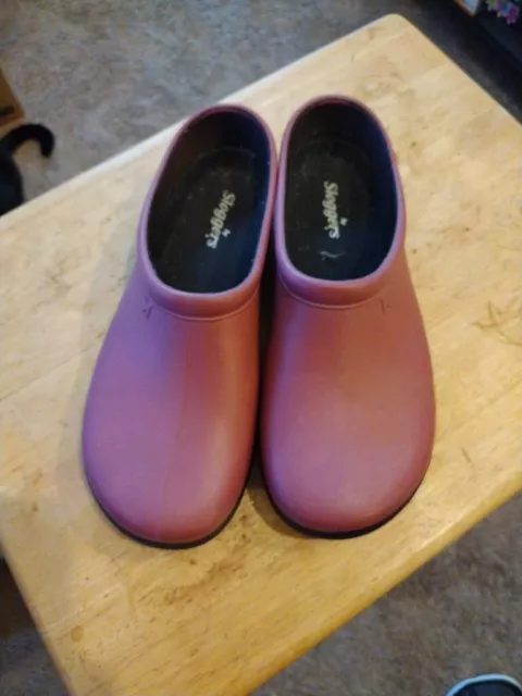 Sloggers Size 10 Pink Slip On Clogs Rain Gardening Shoes Mules Made In USA