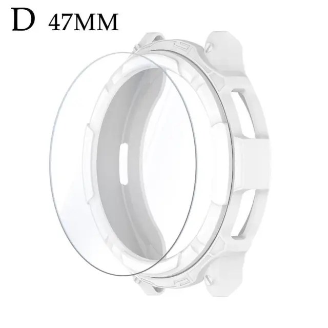 White 47mm For Samsung Galaxy Watch 6 Classic Screen Protector Case 43/47mm C λ[