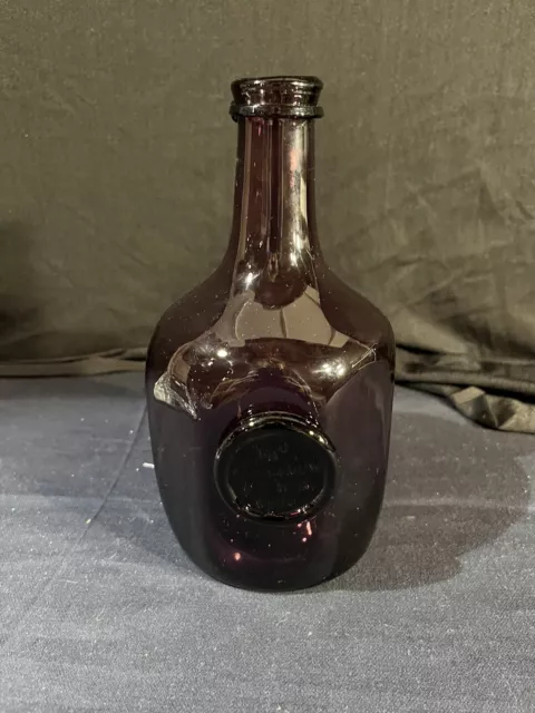 Blenko Glass Jn Greenhow Williamsburg Amethyst Bottle Reproduction