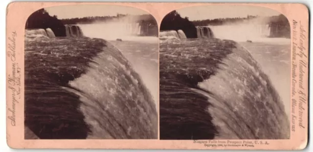 Stereo-Fotografie Underwood & Underwood, New York, Ansicht Niagara Falls / NY,