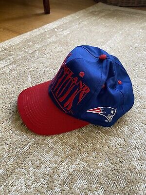 Cappello vintage New England Patriots raro logo NFL 7 berretto a scatto