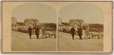 France Paris Parc à identifier Photo ThL4n6 Stereo Vintage Albumine c1860 