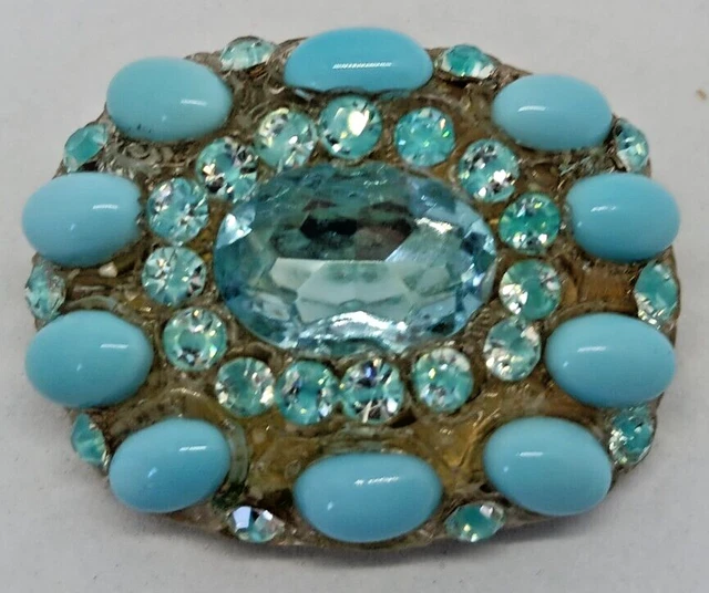 Broche Vintage Française En Centavos Ajouré - Bijou Ancien Monté En Broche - Occasion, Porté, Charme Rétro