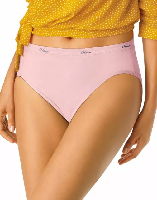 HANES HI-CUT PANTIES Panty 10 Pack Womens Underwear Assorted
