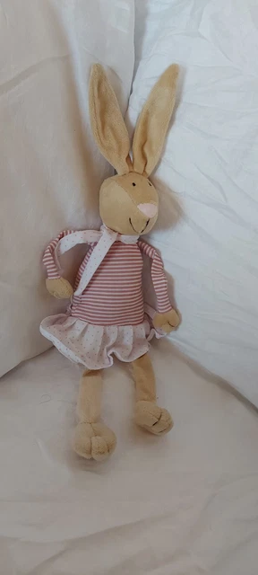 DOUDOU PELUCHE BOUT CHOU Monoprix Lapin Beige Echarpe Et Jupe A Pois Roses EUR 27 90 PicClick FR