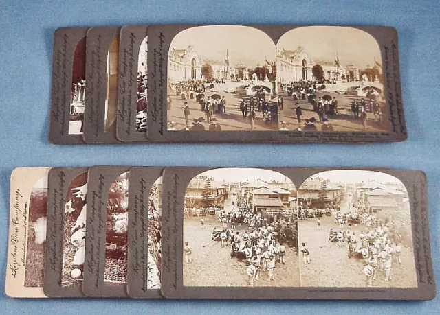 9 Antique Stereoview Photo Cards, Keystone View Company