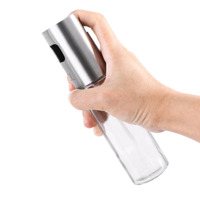 2 Spruzzatori Per Olio Da Cucina - In Vetro E Acciaio - 100 Ml - Precisione E Controllo Del Flusso - Foto 5