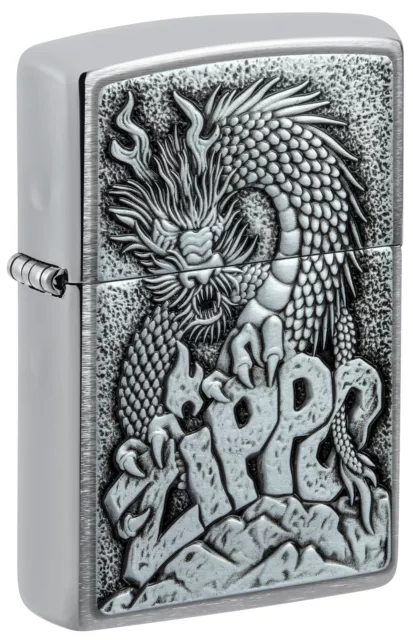 Zippo Design Brushed Chrome Windproof Lighter, 48902