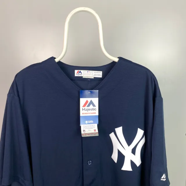 USA Majestic New York Yankees Embroidered MLB Jersey Alternate Blue XXL BNWT 2