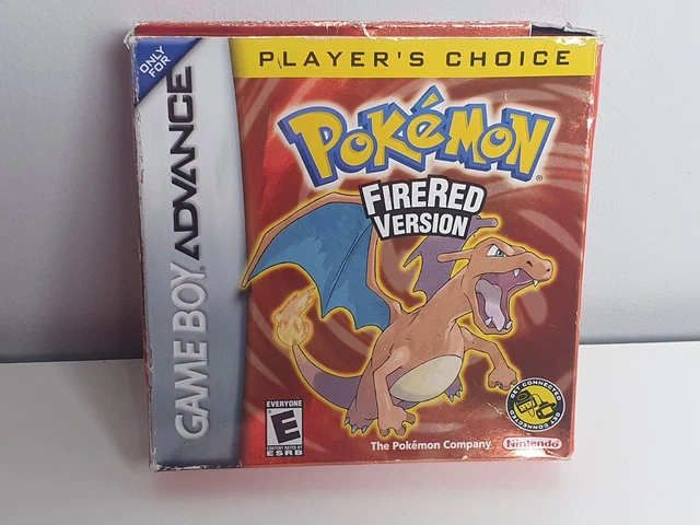 Pokemon Fire Red Game Box And Manual Only