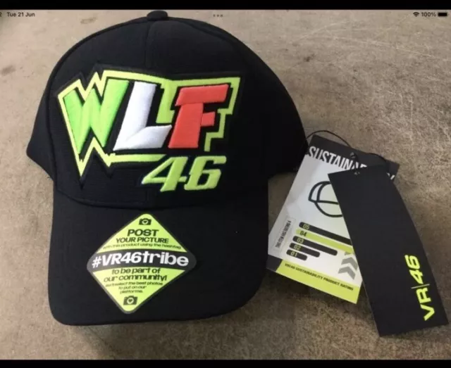 VR46 Valentino Rossi Black WLF Cap NEW