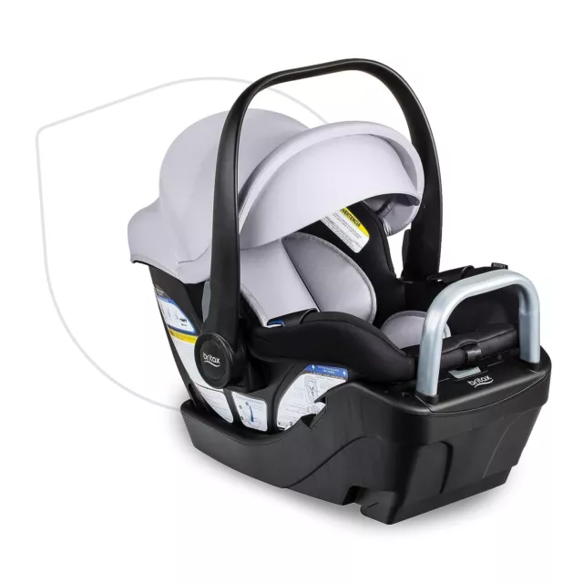 Britax Willow S Infant Car Seat & Base, ClickTight, Rear Facing Glacier Onyx