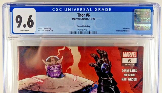 THOR #6 CGC 9.6 | 2nd Print | Donny Cates Thanos | Wraparound Cover Marvel 2021 2