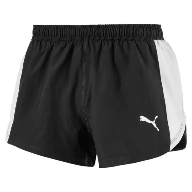 Puma Running Hombre Cross The Línea Split Short Corto Pantalones Negro