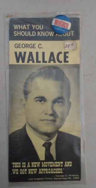 Anti George Wallace 1968 Campaign Flyer "What you should know about Wallace"