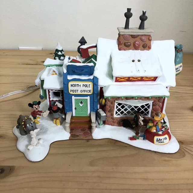 DANBURY MINT DISNEY Christmas North Pole Post Office Winter Wonderland
