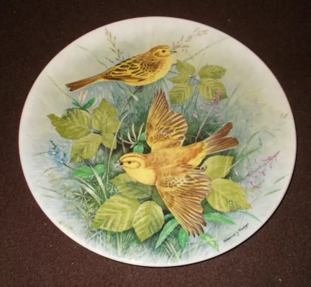 Yellowhammer Bird Plate Royal Doulton Birds Of The Hedgerow 26-R62-27.1